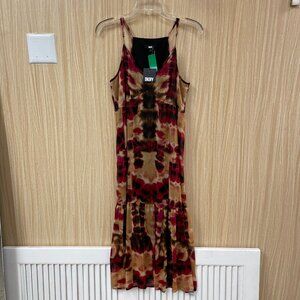 NWT DKNY Black Print Dress Size Medium